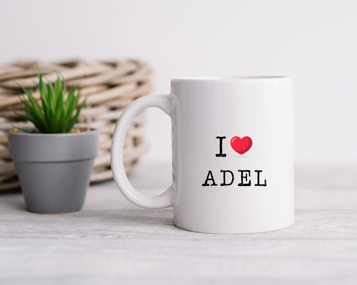 I LOVE ADEL printed ceramic mug