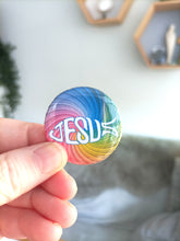 Christian Symbols Badges set of 4 Bright Rainbow - Button Badge 38mm