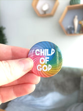 Christian Symbols Badges set of 4 Bright Rainbow - Button Badge 38mm