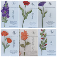 Birth Month Flower Gift x 5 Hand Painted Flowers Window Box