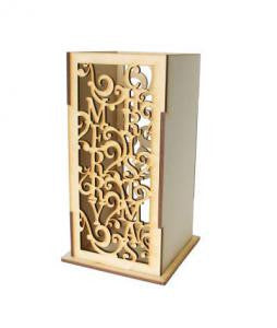 Mdf Self Assembly Christmas Candle Holder - Fred And Bo
