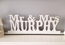Mr & Mrs ..... laser cut wedding plaque - Fred And Bo