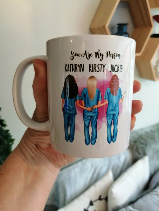 Medics in Scrubs - Nurse - Doctor - Dentist - Surgeon -  printed ceramic mug