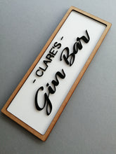 Personalised Gin Bar - Street Sign - Cursive Font