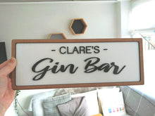 Personalised Gin Bar - Street Sign - Cursive Font