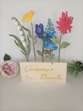 Birth Month Flower Gift x 5 Hand Painted Flowers Window Box