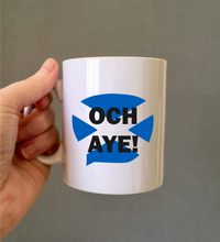Scottish Flag Slang Och Aye printed ceramic mug | Saltire - St Andrews Flag