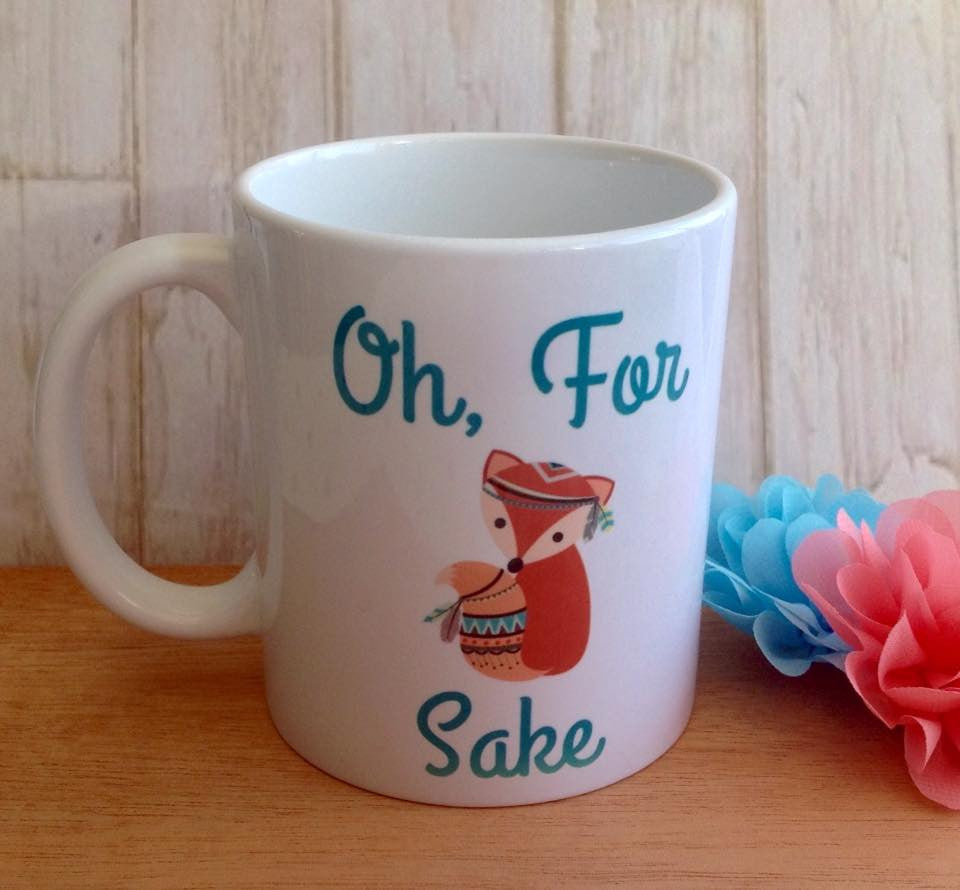 For fox sake swear funny ceramic mug - Fred And Bo