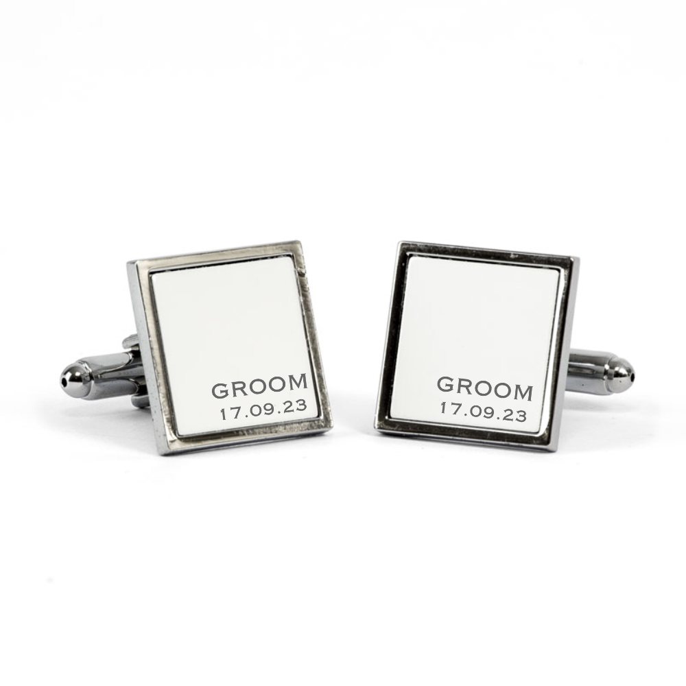 Personalised Groom Cufflink - Wedding