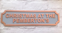 CHRISTMAS AT THE..... Railway street retro sign plaque personalised - Fred And Bo