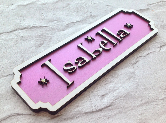 NAME in SPARKLE FONT- personalised Railway street sign vintage style name plaque - Fred And Bo