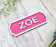 NAME (up to eight characters) personalised Railway street sign vintage style name plaque - Fred And Bo