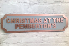 CHRISTMAS AT THE..... Railway street retro sign plaque personalised - Fred And Bo