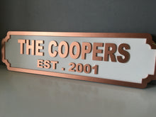 MR & MRS (double line) wedding with DATE Railway street retro sign plaque Personalised - Fred And Bo