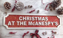 CHRISTMAS AT THE..... Railway street retro sign plaque personalised - Fred And Bo