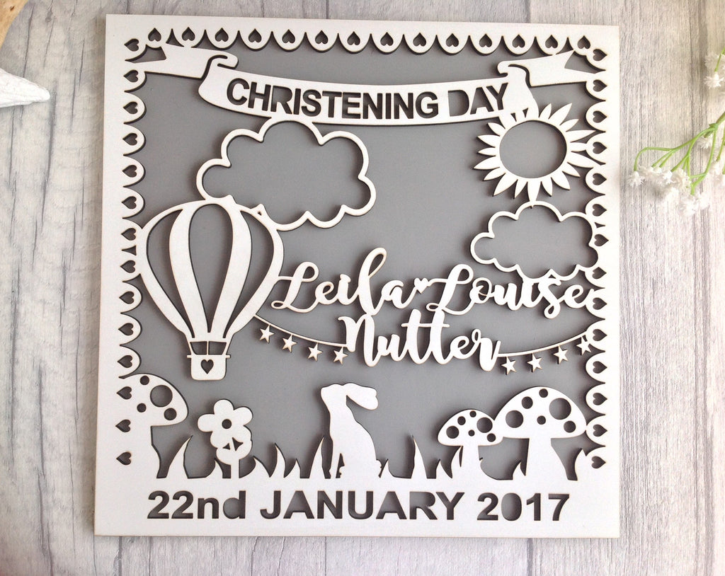 Personalised baby gift- laser cut christening gift | Fred & Bo – Fred