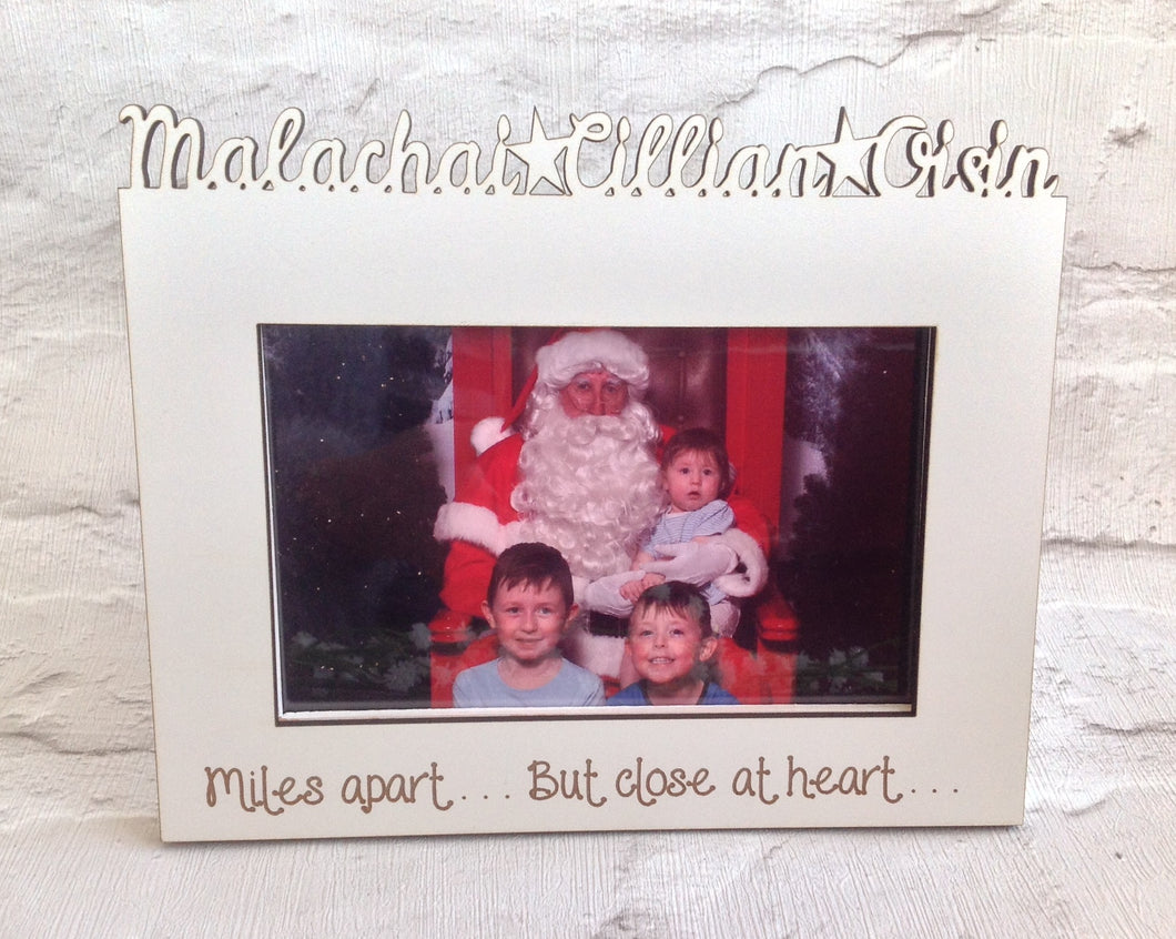 Personalised laser cut and engraved wood photo frame 6