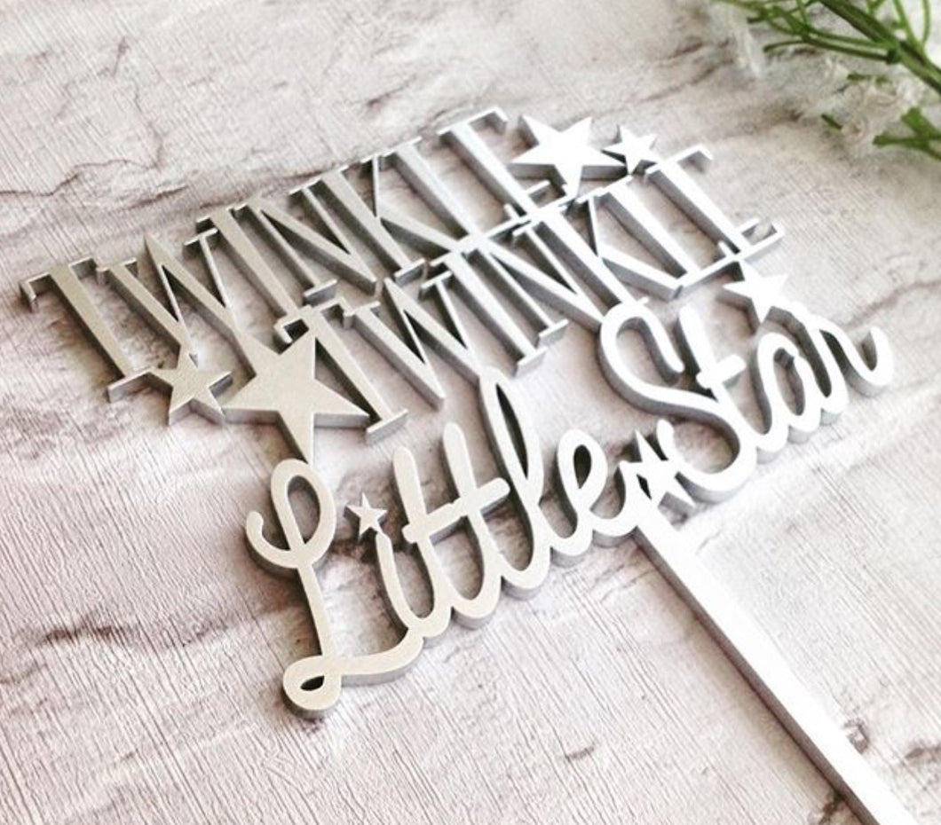 Twinkle little star cake topper - - Fred And Bo