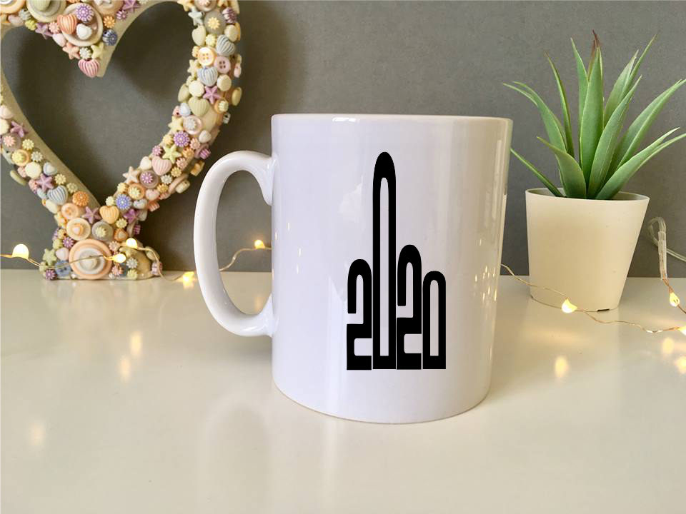 Fingers Up to 2020 ceramic mug