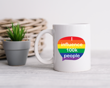 Influencer Celebration Mug – “I Influence 100k People”  speech bubble Ceramic Mug