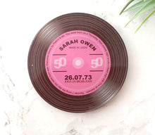 Personalised LP Vinyl Record Glass Coaster