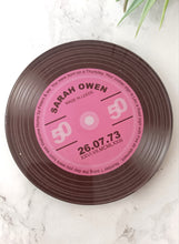 Personalised LP Vinyl Record Glass Coaster