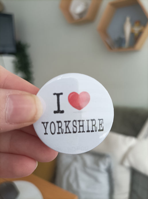 I Love Yorkshire - Button Badge 38mm