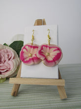 Induere - Polymer Clay Earring | Flower Hot Pink Gold #244