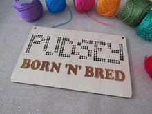 Pudsey Born N Bred - Cross Stitch Kit – Wooden Plaque