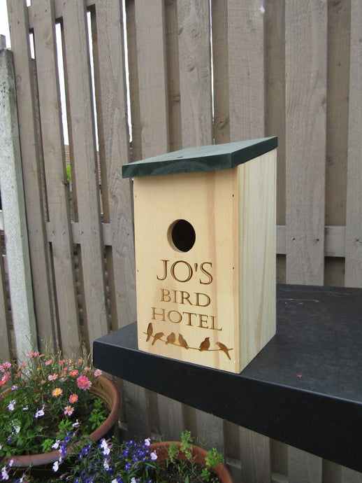 Wild Bird Nesting Box - Personalised Bird Hotel Nesting Box