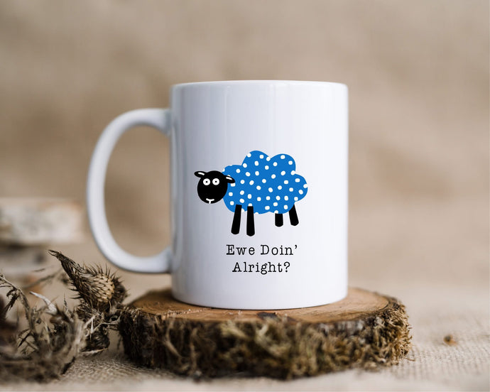 Ewe Doin’ Alright?- Yorkshire Sheep ceramic mug