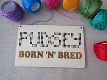 Pudsey Born N Bred - Cross Stitch Kit – Wooden Plaque
