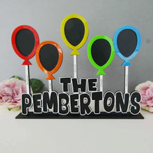Family Name Balloon Photo Frame