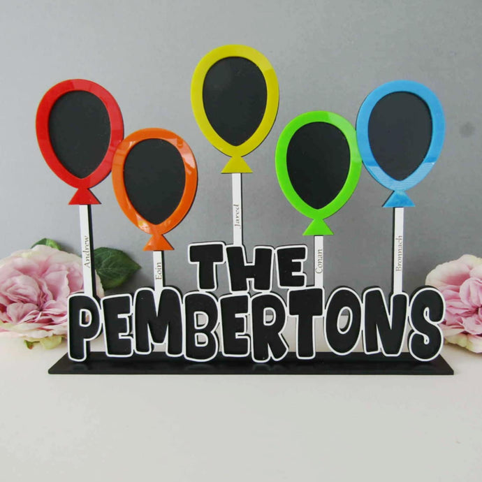 Family Name Balloon Photo Frame