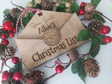 Personalised Christmas envelope list holder