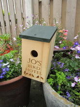 Wild Bird Nesting Box - Personalised Bird Hotel Nesting Box