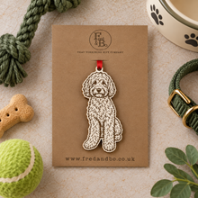 Engraved Labradoodle Dog Breed Christmas Bauble – Personalised Pet Keepsake