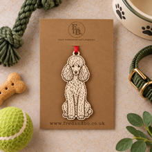 Engraved Poodle Dog Breed Christmas Bauble – Personalised Pet Keepsake