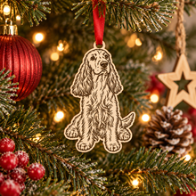 Engraved Cocker Spaniel Dog Breed Christmas Bauble – Personalised Pet Keepsake