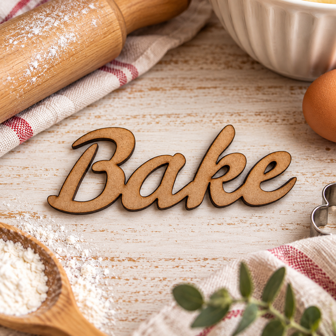 MDF ‘Bake’ Word Craft Blank – Wooden Kitchen Sign