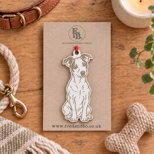 Engraved Jack Russell Dog Breed Christmas Bauble – Personalised Pet Keepsake
