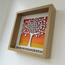 Personalised Family Tree Box Frame | Laser Cut Wall Art |