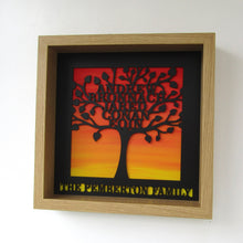 Personalised Family Tree Box Frame | Laser Cut Wall Art |