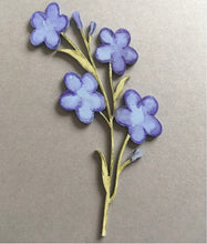 Teacher gift - Forget-me-not - hand painted wooden flower block - 1 Flower