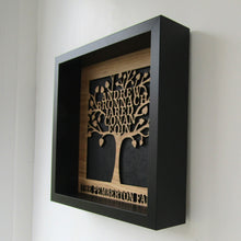 Personalised Family Tree Box Frame | Laser Cut Wall Art |