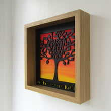 Personalised Family Tree Box Frame | Laser Cut Wall Art |