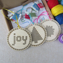 Trio Christmas Decorations Stitch Kit – DIY Embroidery Craft Kit