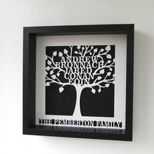 Personalised Family Tree Box Frame | Laser Cut Wall Art |