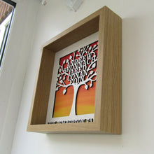 Personalised Family Tree Box Frame | Laser Cut Wall Art |
