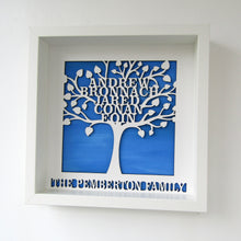 Personalised Family Tree Box Frame | Laser Cut Wall Art |